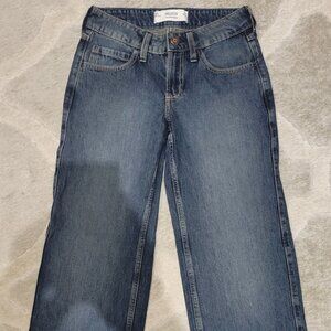 Low-Rise Dark Wash Baggy Jeans
